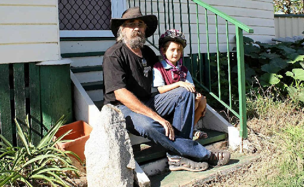 LOST PROPERTY: Ascinda Amira Billsborough, pictured with dad Michael, had her bike stolen from her front yard. LOST PROPERTY: Ascinda Amira Billsborough, pictured with dad Michael, had her bike stolen from her front yard.